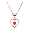 Cute Hanging Heart Silver Necklace SPE-5450